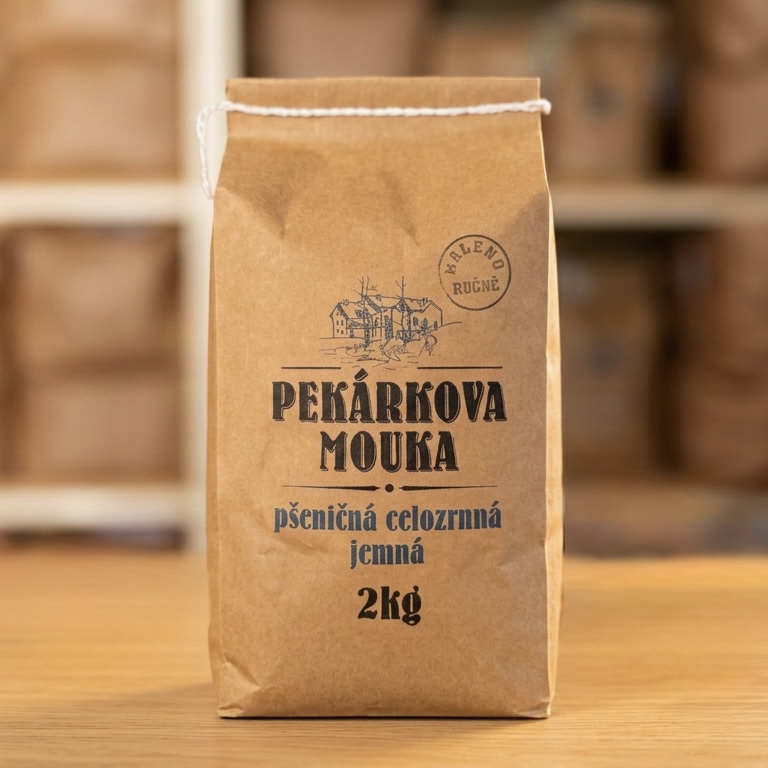 Balení Pšeničná mouka celozrnná jemná